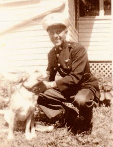 Charles Miller and his dog Old Joe